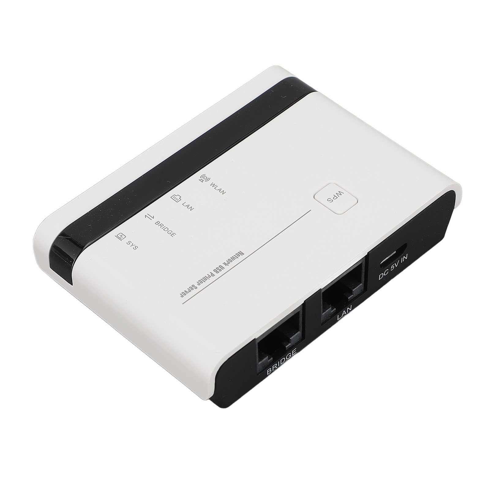 Generic Serwer Drukowania USB2.0, kompatybilność WPS z Pojedynczym Kliknięciem Serwera Drukowania Domowego i Biura (Wtyczka UE 100-240 V.)