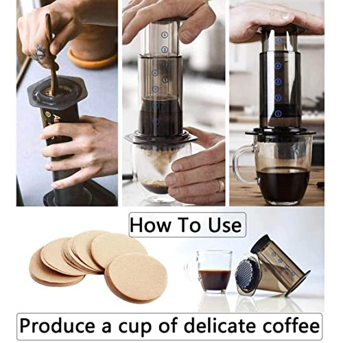 Replacement Paper Filter Packs Laicky 800 Count Unbleached Coffee Filter Paper Round Coffee Maker Filters Compatible With Aerobie Aeropress Coffee And Espresso Makers Disposable Coffee Tea Filters #TOP4