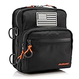Oumurs Motorcycle Handlebar Bags,1680D Water-resistant Universal Bar bag American Flag Sissy Bar Bag Front Fork Storage Accessory Bag, For Softail Dyna Sportsters Dirt Bike Scooter E-bike Bicycle Blue