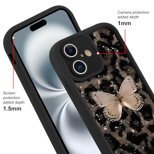 Coque iPhone 16 motif léopard noir, idée cadeau tendance