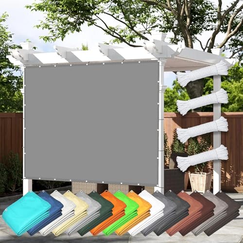 Voiles ombrages rectangulaire exterieur impermeable gris clair - 2