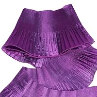 FINGERINSPIRE Spitzenbesatz Mit Plissiertem Rüschenmuster Und 2.7M Farbverlauf 3D 15.5cm Breit Blau Violett Plissierter Chiffonbesatz Spitzenbesatz Mit Rüschen Und Ombré Muster Tüll Spitzenbesatz