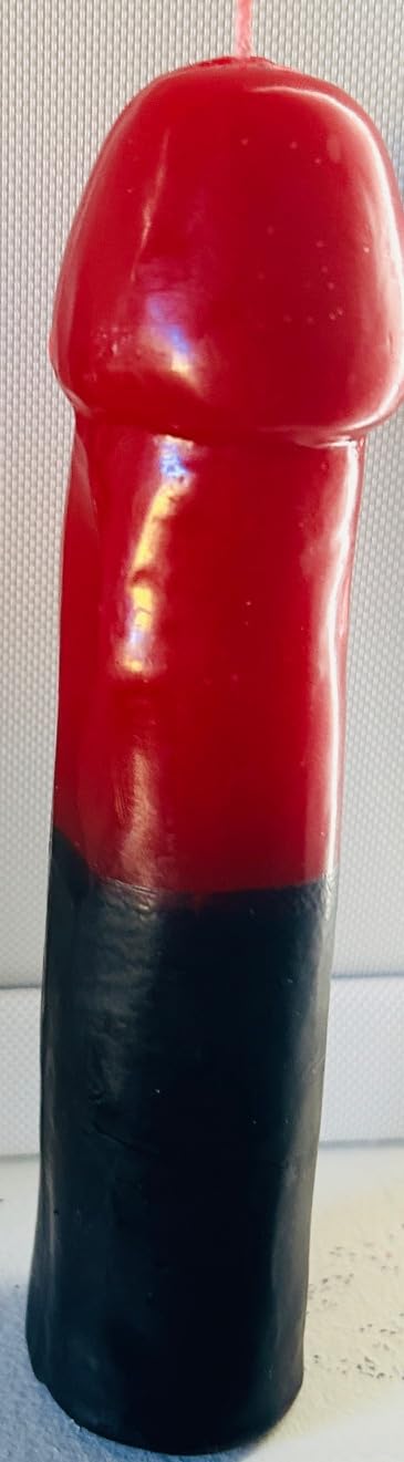 Penis Genital Image Figure Candle/Multi-Color & Double Action Red & Black 7.5