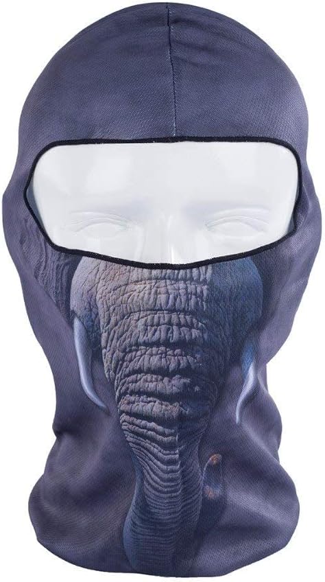 Ubersweet® Elephants able Fast-Drying Pritnting Bicycle Ski Hat Scarf UV Protection Winter Full Face Mask