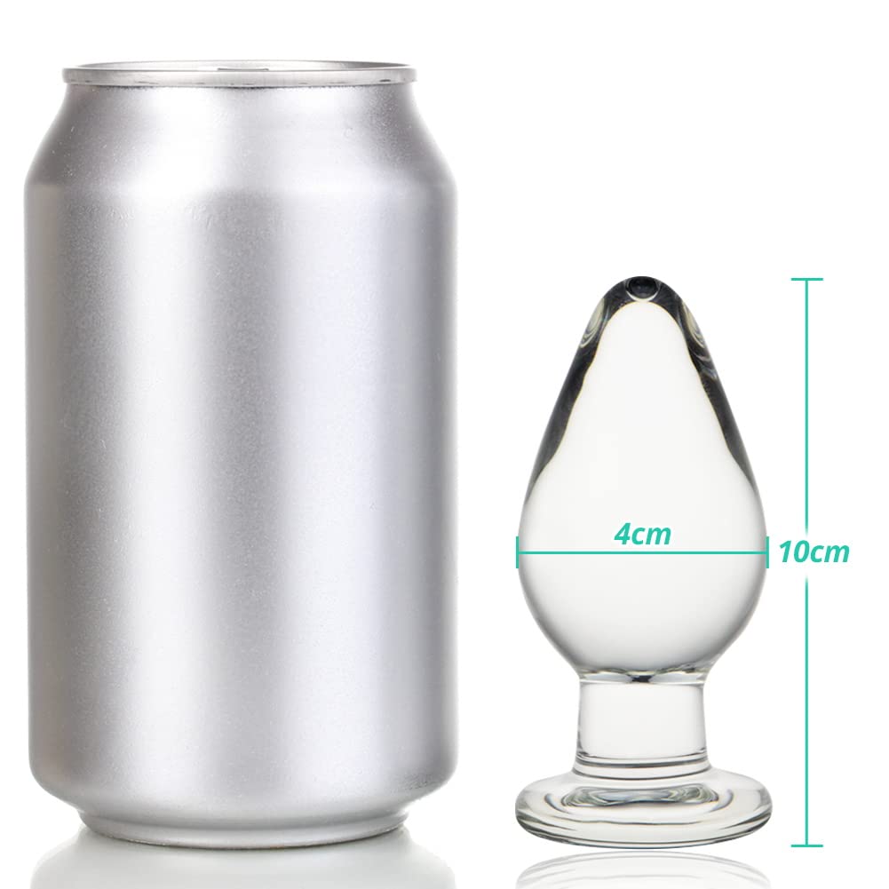 Plug Anale in Vetro Crystal Glass Plug Giocattolo Sessuale 10 * 4 cm Giocattolo Anale Principiante per Donne e Uomini Masturbazione Stimolazione del Punto G Plug Anali Giocattoli Sessuali