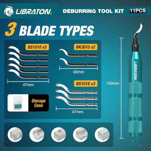 Image of Libraton Deburring Tool, Metal Deburring Tool 3D Printing, 10 HSS Blades