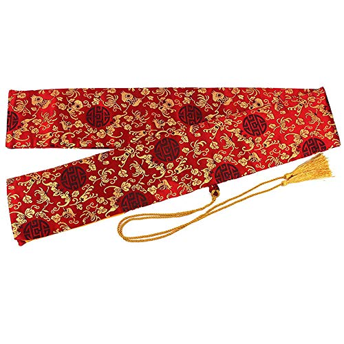 Sac à épée en soie de style asiatique aux motifs raffinés de fleur de grenade