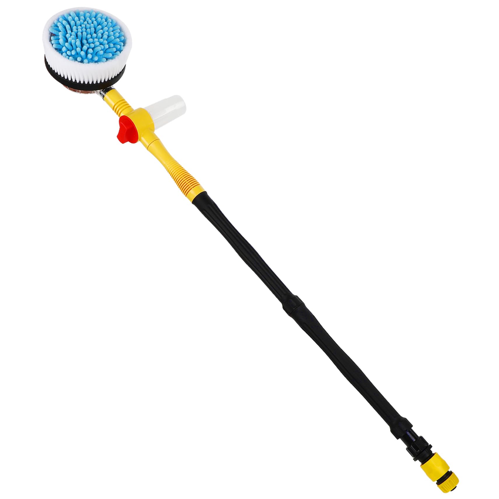 OUNONA Brosse de Lavage de Voiture Automatique Rotative Forte Absorption d'eau avec Manche Long en Chenille et PP Protège la Peinture, Nettoyage des Vitres et Sols