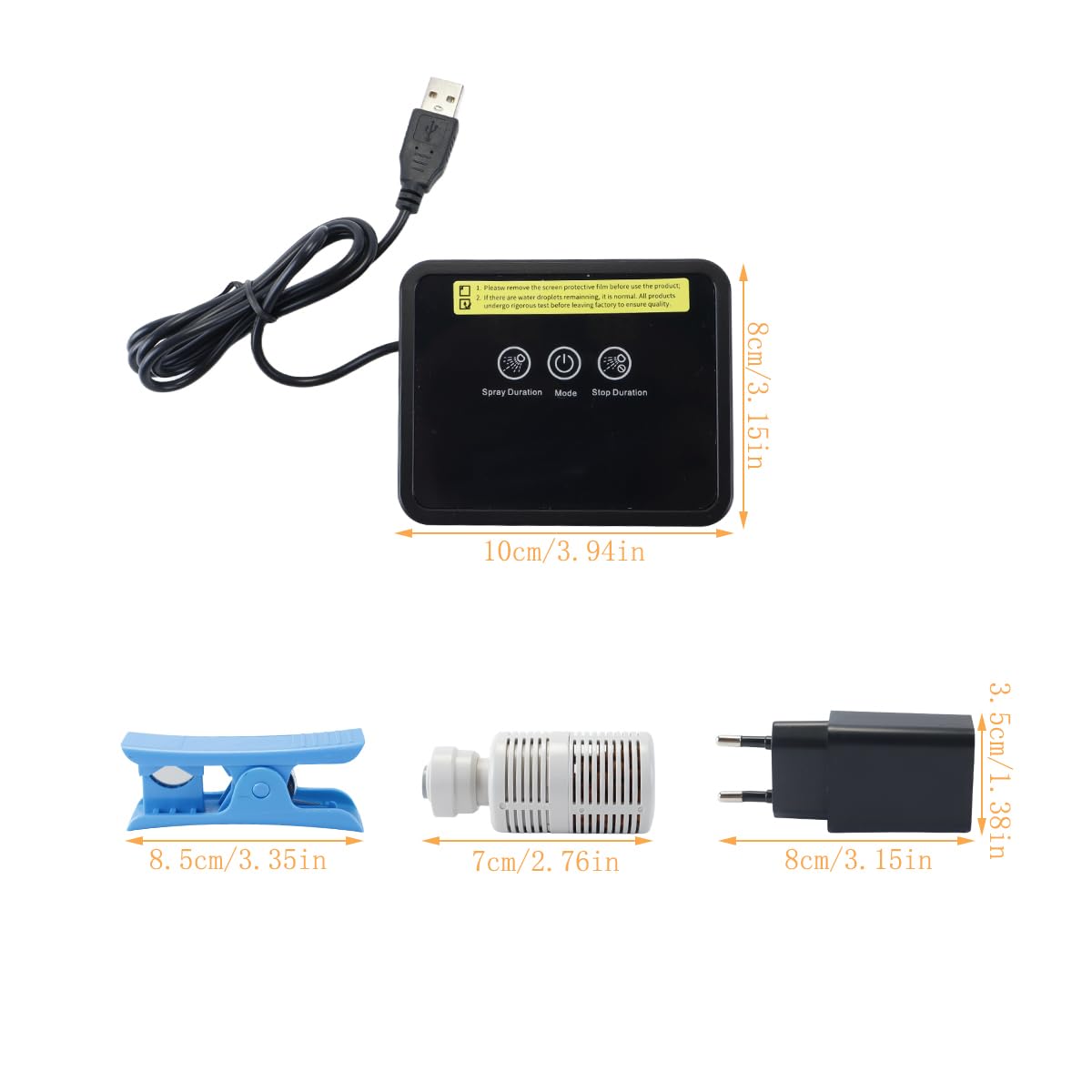 Sistema di nebulizzazione intelligente per umidificatore per rettili con ugelli rotanti regolabili a 360 gradi, modalità manuali automatiche e controller di temporizzazione