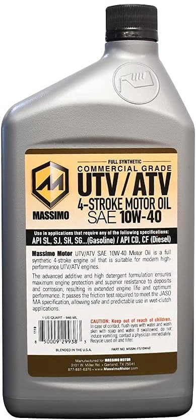 Aceite Premium Sintético 10W-40 para ATV y UTV 2 unidades miniatura 2