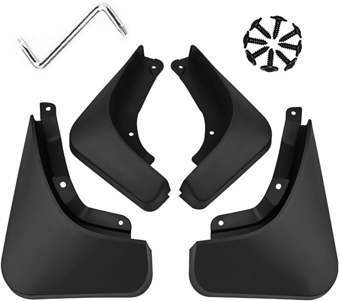 Mud Flaps Fit for 2019-2021 Jeep Cherokee, Front & Rear Mud Guards Accessories - 4 Pc, Black