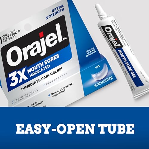 Image of Orajel 3X Mouth Sores Medicated Pain Relief Gel, Extra Strength, 0.42 Oz