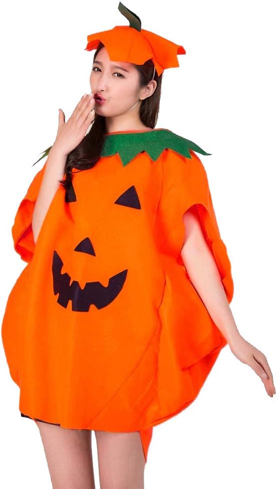 ハロウィン コスプレ かぼちゃ衣装 帽子付きセット 大人 子供 コスチューム ハロウィン衣装 仮装パーティー イベント ダンス 演出 撮影に最適 親子お揃い パンプキン服 なりきり 着ぐるみ 可愛い かぼちゃ服 変身グッズ プレゼント 大人