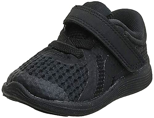 Nike Unisex-Child Revolution 4 (TDV) Running Shoe, Black/Black, 2C Regular US Toddler