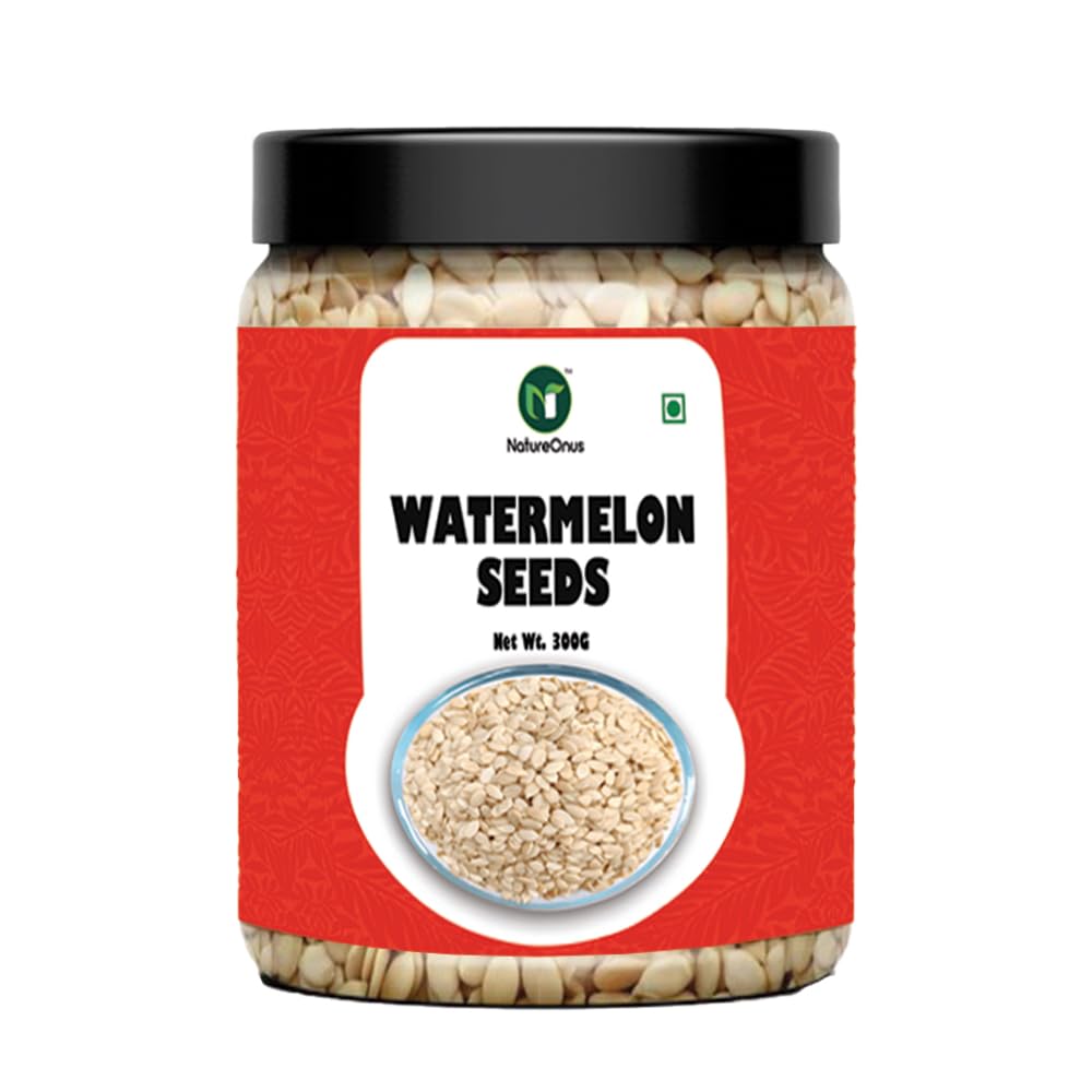 NatureOnus Premium Watermelon Seeds 300g | Raw Watermelon Seeds for Eating | Magaj Seeds Pack | Tarbuj Beej | Rich in Protein | Potassium | Magnesium & Iron | Raw Watermelon Seeds for Eating-image-19
