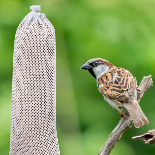 Filets de nourriture pour oiseaux résistants à la déchirure avec cordon de serrage