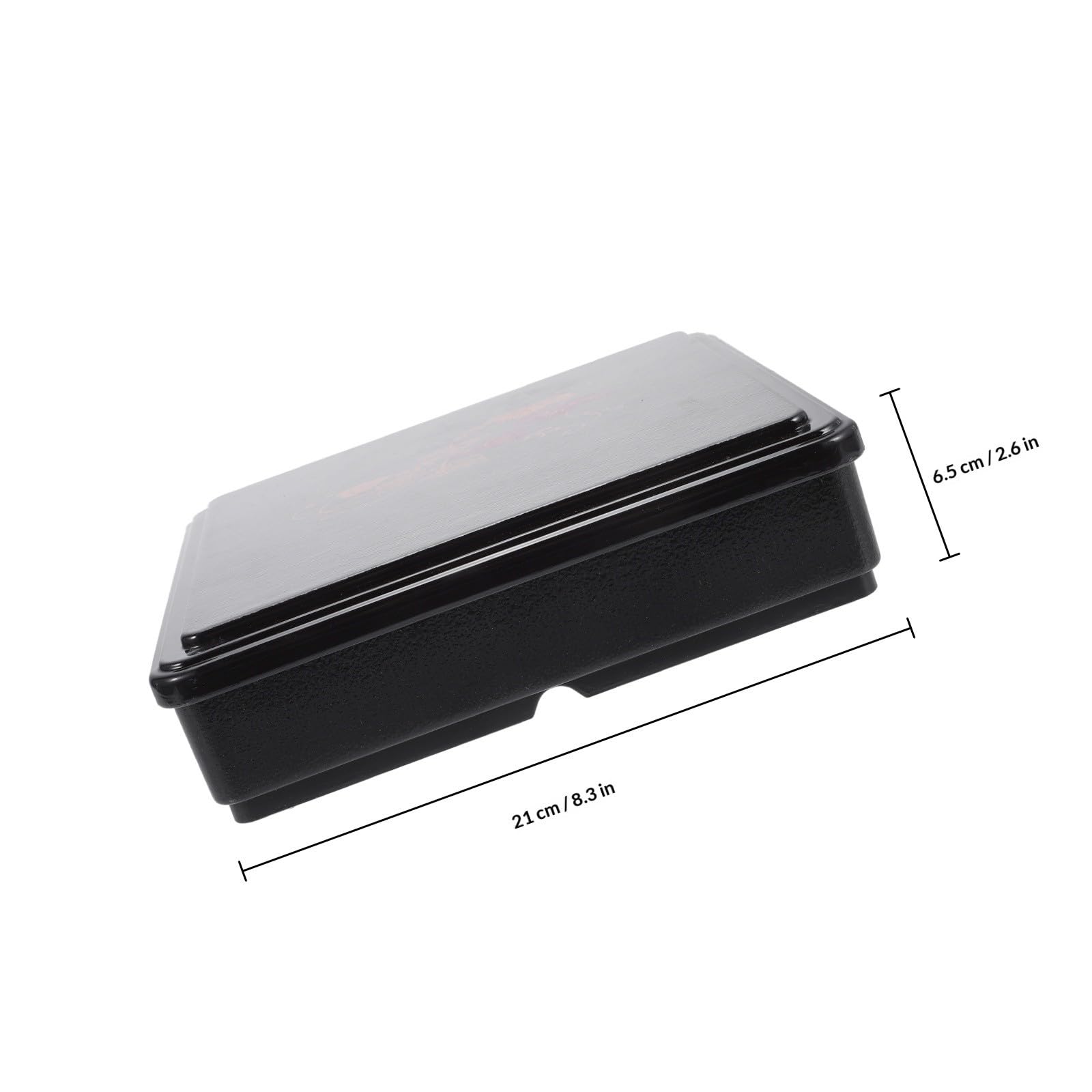 CRAFTHROU Bento Box Giapponese Rotondo in Melamina Divisori Nero | Formato Portatile, Bordi Lisci, per Casa e Campeggio, Adatto a Lavoratori e Studenti