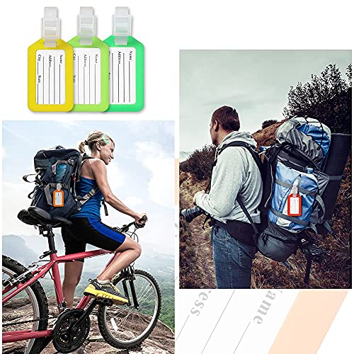 Vicloon Bagage Tags, 12 STKS reiskoffer tas bagage Tag bagagelabel, Plastic bagage Identifier, Bagage Tag houder, Koffer ID Tags, Handtas Tag Label, Travel ID Bag Tag, Bagage koffers Tag Tag - Image 7