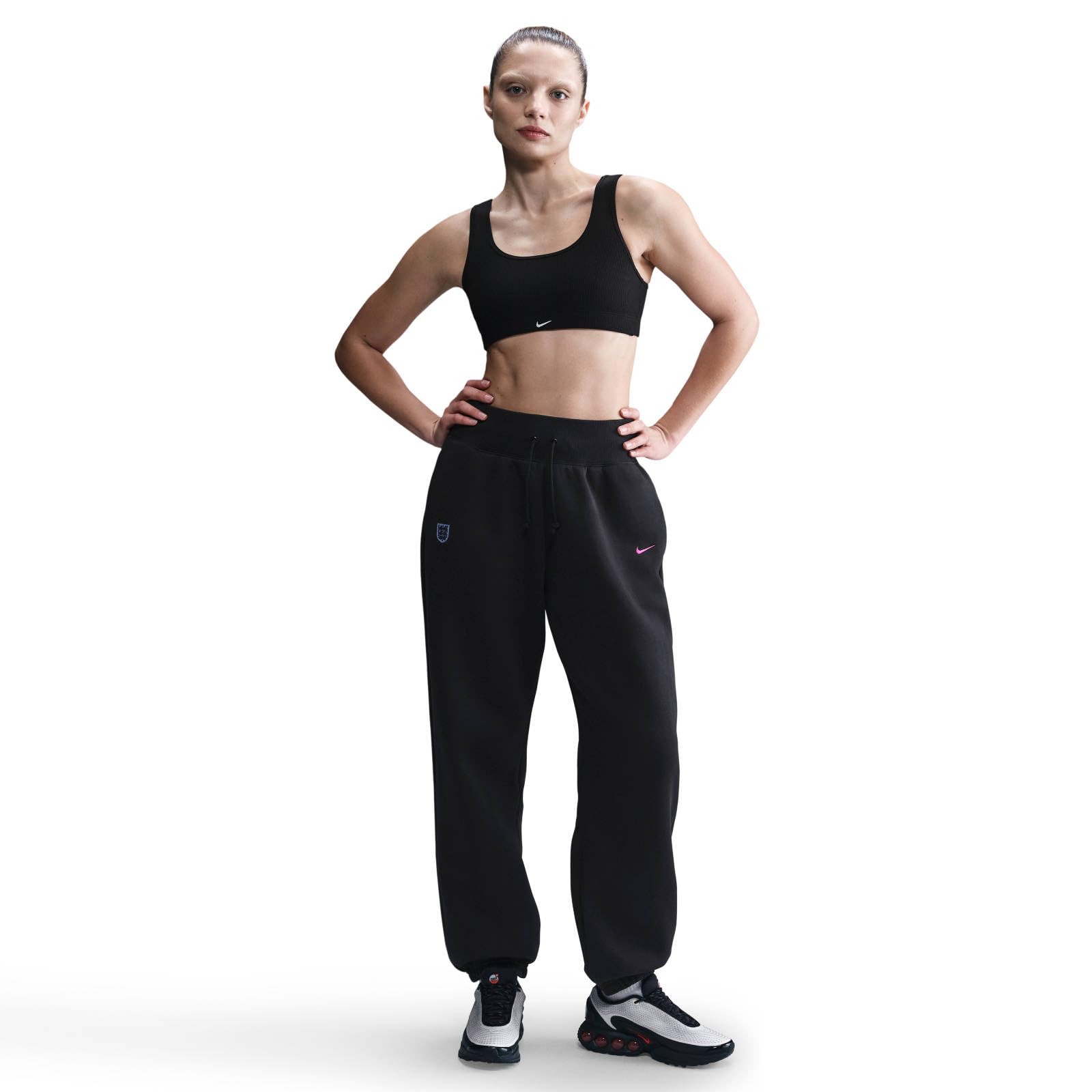 Nike Women's England Phoenix Fleece Jogging Bottoms - Black/Purple - 16 (XL)