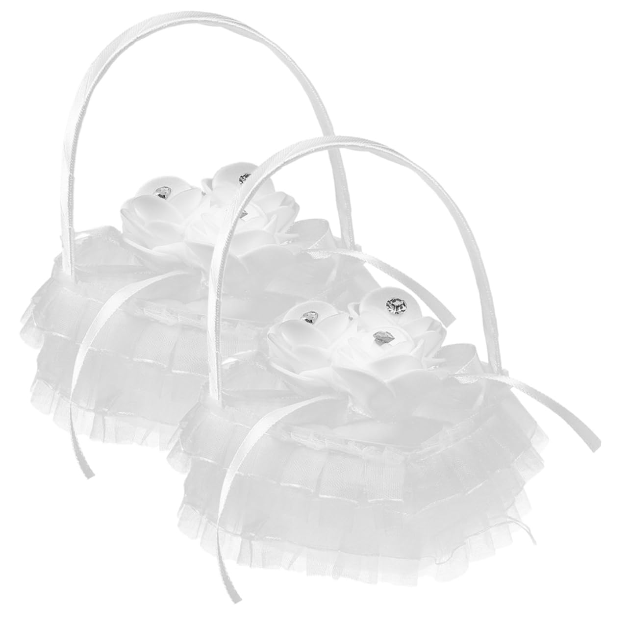 BRIGHTFUFU Wedding Ring Box Pillow Heart Shaped Ring Pillow Case for Wedding Decor