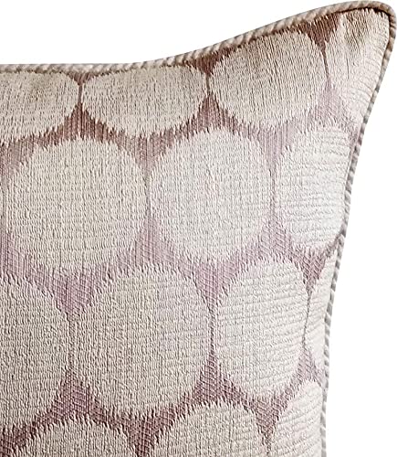 The Homecentric Decorative Throw Pillows Covers 24 X 24 Pearl Beige Pillow Covers Jacquard Patterned Couch Pillows, Beige Pillow Covers 24X24 Inch (60X60 Cm), Contemporary Style - Running In Circles #TOP1