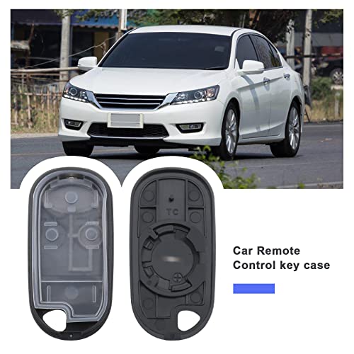 EMSea 2Pcs Remote Key Shell Replacement Compatible with Honda Civic CRV Accord Jazz etc 2 Button Remote Key Fob Case ABS Grey - Image 2