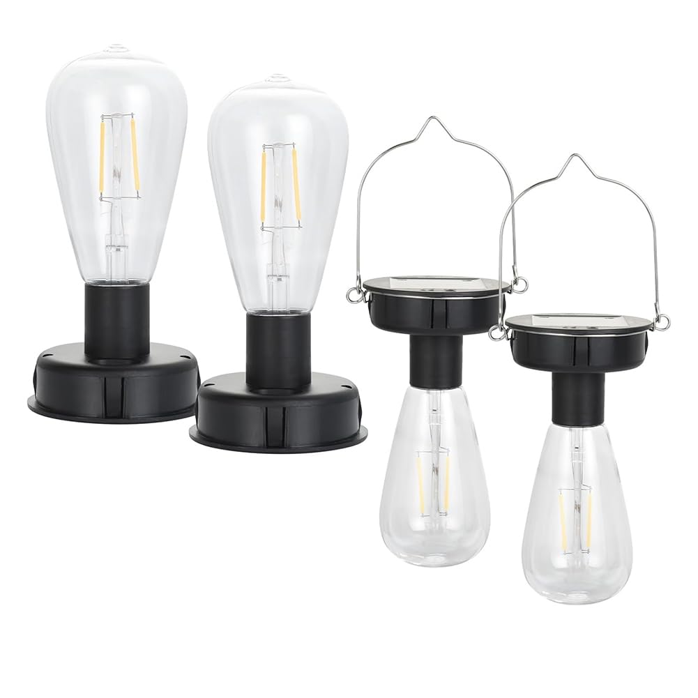 Tuidzljd 4 Pack Solar Hanging Lights Replacement Top Outdoor Lantern Solar Light Parts for DIY Outdoor Lanterns Waterproof Decorative for Outdoor Lanterns