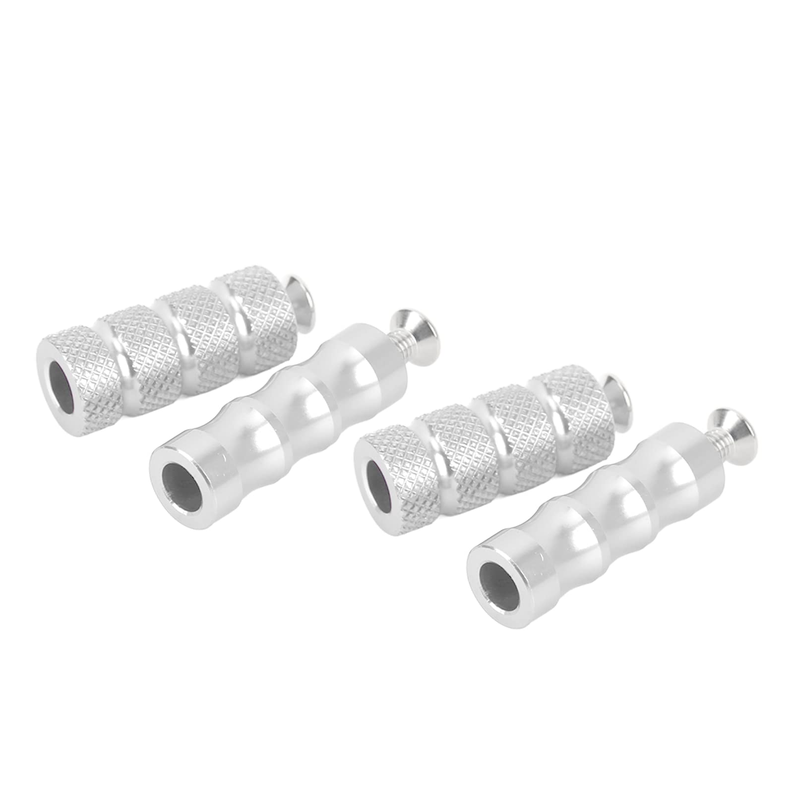 Peg Cambio Moto, Peg Cambio Zigrinato Moto Antiscivolo Leva Cambio Leva Freno Pedane Pedale, Foro 6 Mm Pedane Freno Moto Poggiapiedi Pedale Universale per Pedane (Argento)