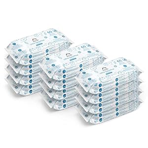 Amazon Brand – Mama Bear Ultra Sensitive Baby Wipes single 60 (720 wipes-100% biodegradable fabric )