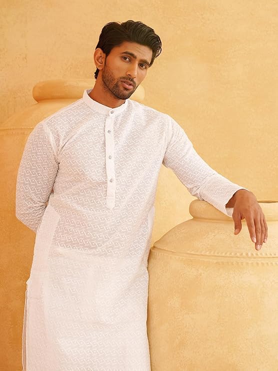 Cotton Linen Men's Pathani Kurta Salwar4