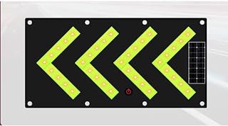 Flashing Road Traffic Arrow Sign, LED Magnetic Traffic Arrow Sign Solar Powered Slow Warning Sign for Construction, Fire Or Rescue, Highway and Law Enforcement