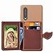 Produktbild YUCPING Handyhülle Mit Karten-Slot & Holder & Wallet & Bilderrahmen, Blatt Buckle Litchi Texture Kartenhalter PU + TPU for Huawei P30 (Colour: : Brown)