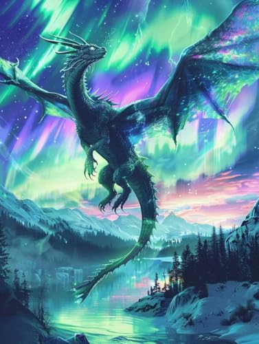 Broderie diamant kit complet dinosaures aurore toile premium 5D diamond art 100x130cm