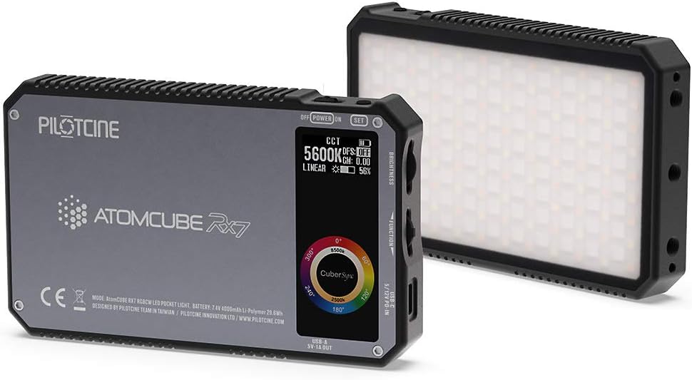 Atomcube RX7 18W Pocket RGBWW LED Light - New Generation Mesh,APP Control up to 65535 Devices, DMX512, 15 Preset Scenario,5 Custom FX,2500K~8500K, CRI95+,TLCI99, Ture Color &Saturation Adjustment