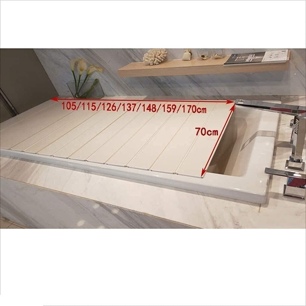 Bathtub Cover Foldable Bathtub Board Waterproof Dustproof Bathtub Tray Insulation PVC Bathtubs 70 X170/75 X170
