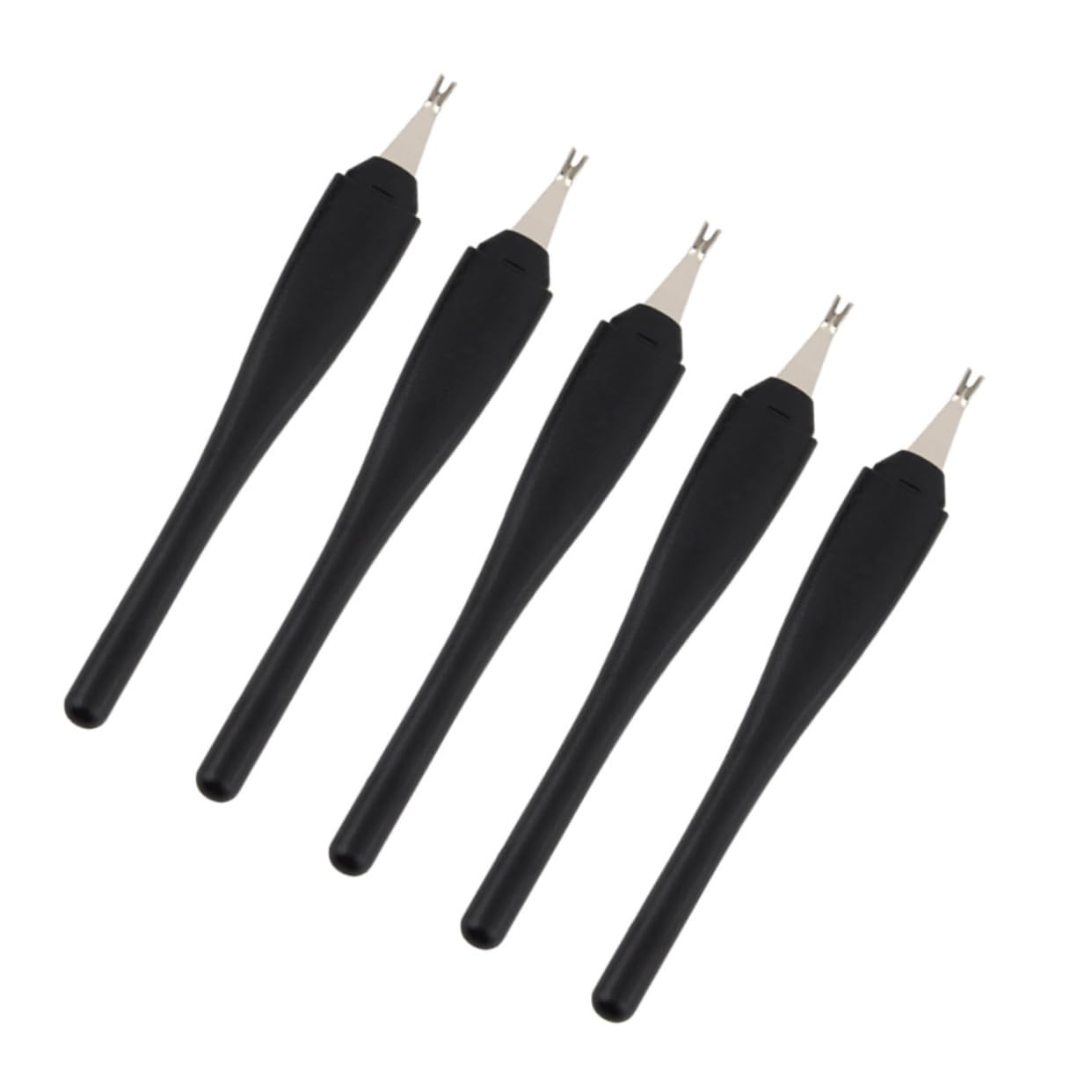 VICASKY Nail Dead Skin Tool Set 5pcs V-shaped Fork Abs Stainless Steel for Salon Home Use