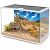 AWERT 48x24 inches Reptile Habitat Background Blue Sky Oasis Cactus Desert Terrarium Background Vinyl