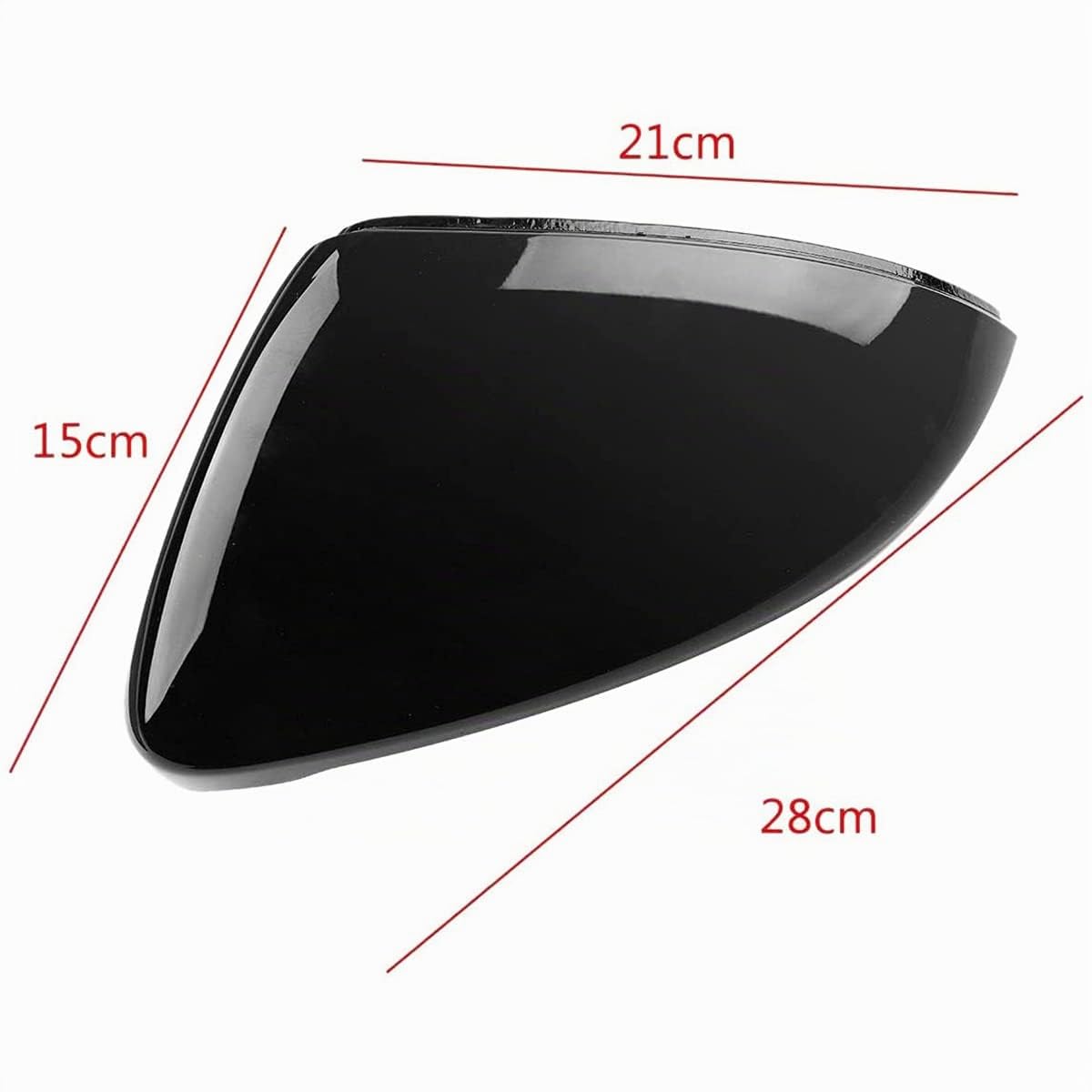 Compatible con Golf 7 Mk7 7.5 Gtd R L E-Golf - Tapas de espejo retrovisor lateral 2013-2017, color negro brillante
