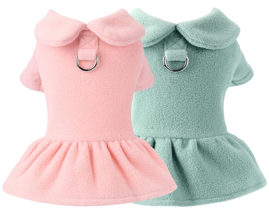See full amazon price history chart for KUTKUT Set of 2Pcs Winter Dog Cat Girl Harness Dress with Leash Ring, Polar Fleece Puppy Kitten Sweater Dress for Maltese, ToyPoodle, Toypom etc (Size: M, Chest: 40cm, Length: 30cm) KUTKUT Set of 2Pcs Winter Dog Cat Girl Harness Dress with Leash Ring, Polar Fleece Puppy Kitten Sweater Dress for Maltese, ToyPoodle, Toypom etc (Size: M, Chest: 40cm, Length: 30cm) (B0CJFFLL9M) Amazon Price History, Amazon Price Tracker