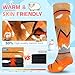 unenow Merino Wool Ski Socks Kids 2 Pairs, Winter Warm Snowboarding Thermal Socks for Boys Girls Toddlers