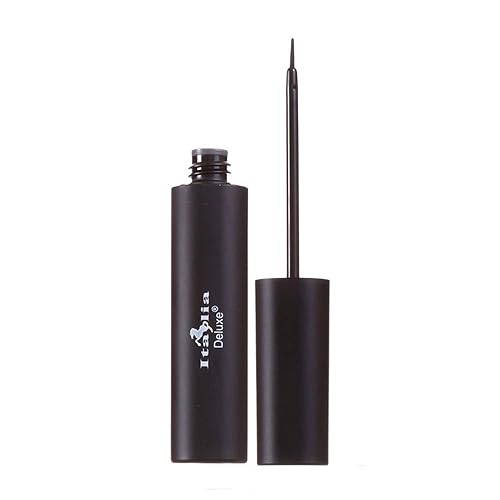 Italia-Deluxe Makeup 1 Classic Liquid Eyeliner 201 Matte Black Eye Liner Vitamina E + ZipBag