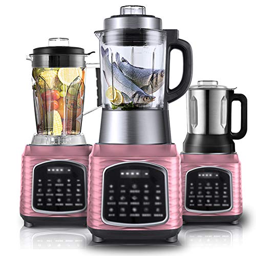 Mixer Smoothie Maker Standmixer (1600 W, 58000 Umdr. / Min, 1,75L Glasbehälter, Trinkflasche, spülmaschinenfest) Metall/Glas,Rose Gold