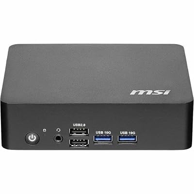 MSI Cubi NUC Cubi NUC TWG S-016US Desktop Computer - Intel N-Series N150-8 GB - 128 GB PCI Express NVMe 3.0 x4 SSD - Mini PC - Black