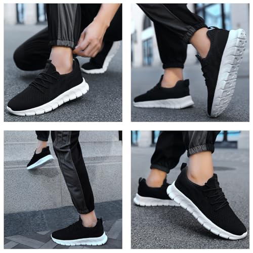 Image of Men's Mesh Breathable Sneakers Lightweight Non Slip Walking Shoes Athletic Running Gym Trainers