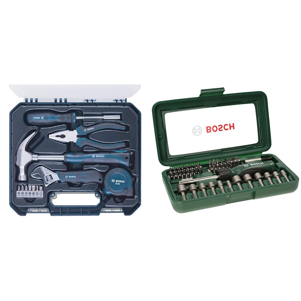 Bosch 12 pieces Hand tool kit for wood and metal, with handtools