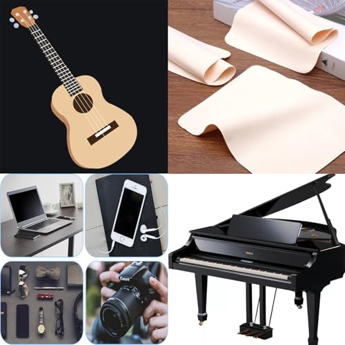 Q QINGGE String Instrument Polishing Cloth Cleaning Cloth and high-Grade polishing Cloth. Multifunctional Cleaning Cloth, for Musical Instruments. 13.78\" x 13.78\"