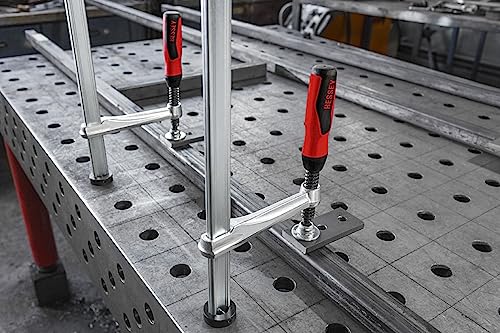 BESSEY Spannelement mit fixer Ausladung TW16-20-10-2K, Spannweite 200 mm Ausladung 100 mm, 16 mm Ø, Positionsgenaues individuelles Spannen, Gewicht 0,93 Kg
