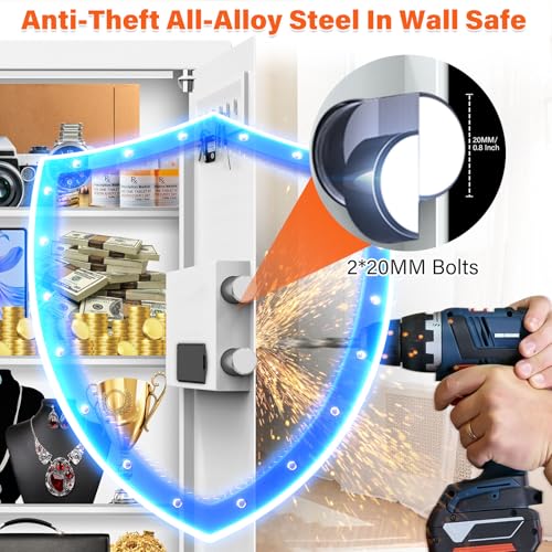 Image of 31.5 inch Tall Fireproof Wall Safe Between Studs 16 inch Centers | Hidden Wall Safe