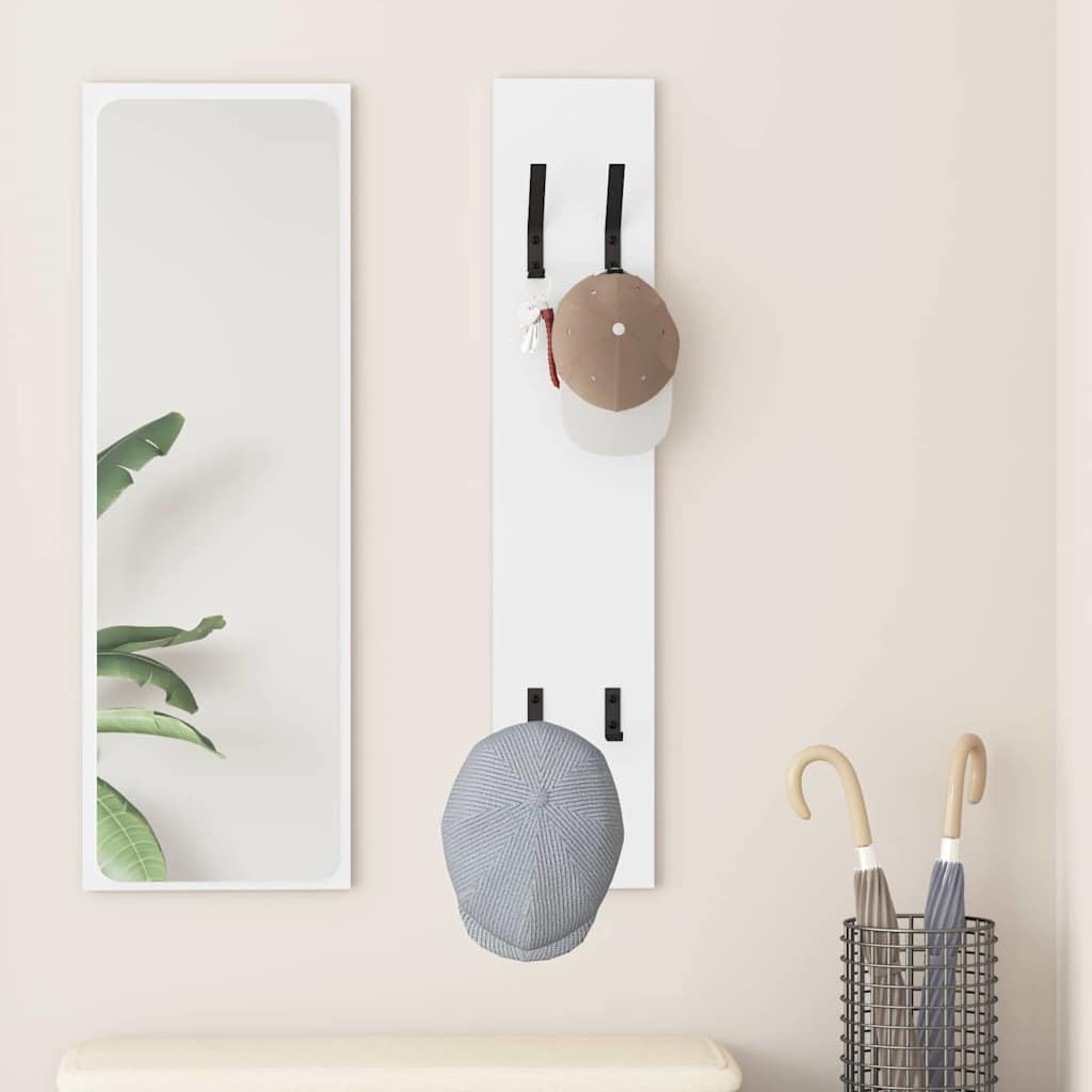 Étagère murale fine au design moderne en bois blanc pour salon épuré
