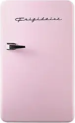 FRIGIDAIRE Mini geladeira EFR372-PINK 3,2 Ft Rosa Retrô Compacto Canto Arredondado Premium